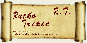 Ratko Tripić vizit kartica